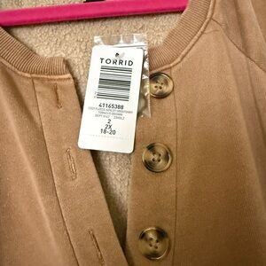 Torrid Camel Button-Up Cardigan
